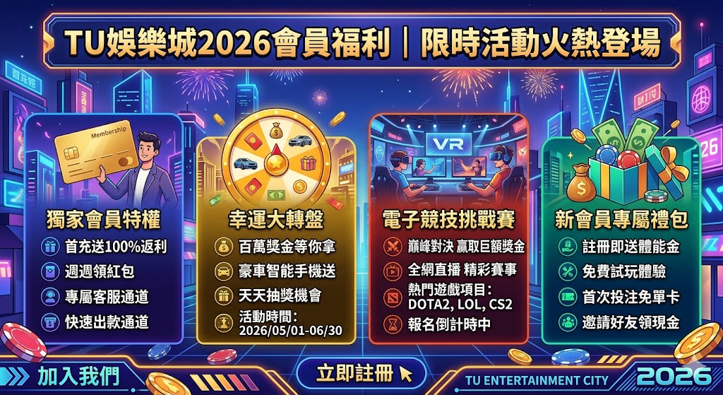 TU娛樂城2026會員福利｜限時活動火熱登場